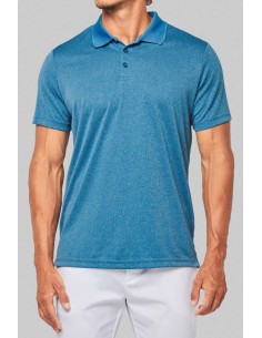 P-PA496-ADULT SHORT-SLEEVED MARL POLO SHIRT 2